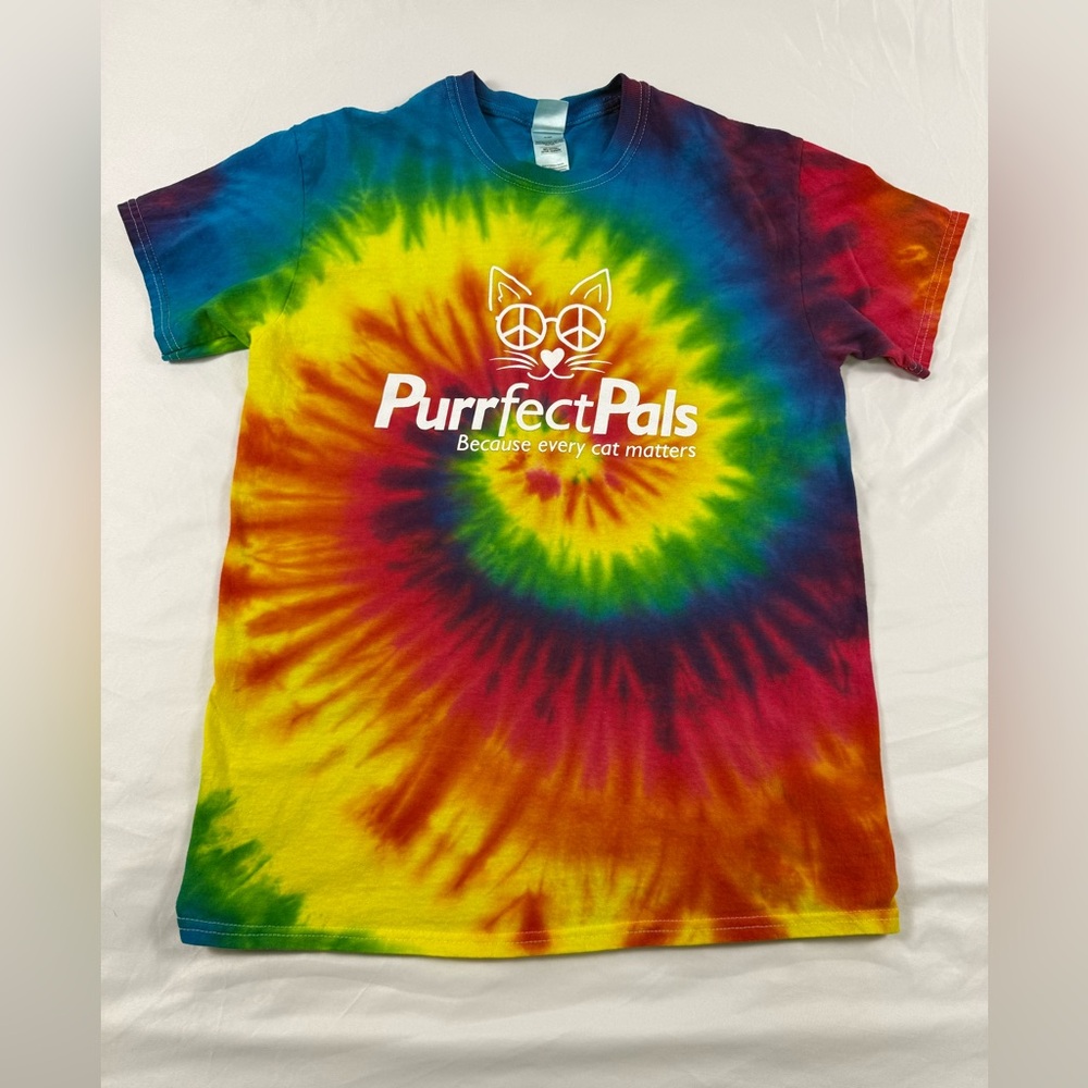Tie Dye Cat Lover T Shirt Purrfect‎ Pals Because Every Cat Matters M